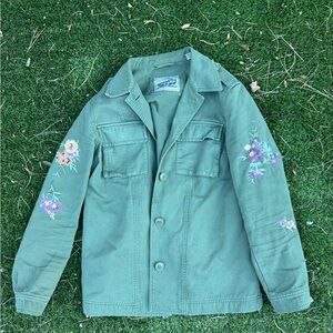 Green embroidered jacket